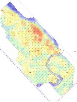 Структурная карта фаменского яруса с визейским русловым врезом